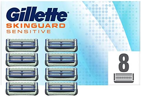 Gillette Skinguard Men's Blades, for Sensitive Skin, Pack of 8 Blades