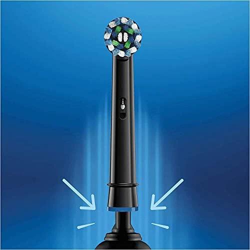 Oral-B Genuine CrossAction Replacement Black Toothbrush Heads, Refills for Electric Toothbrush, Angled Bristles for up to 100 Percent More Plaque Removal, Pack of 4 - Image 5