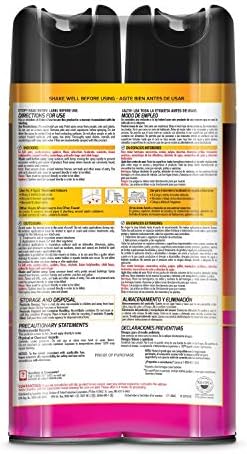 Hot Shot Ant, Roach And Spider Killer 2-17.5 Ounce Aerosol Cans, Fresh Floral Scent, Twin Pack - Image 3