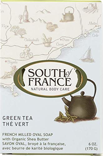 South Of France Natural Body Care Triple Milled Large 6OZ Bar Soap (Green Tea, 4 Bars) - Image 7