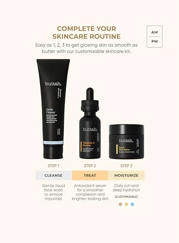 Buttah Skin by Dorion Renaud Complete Melanin-Rich Skin Care Kit | Shea Butter, Vitamin C Serum, Facial Cleanser | Organic & Natural | Black-Owned - Image 4