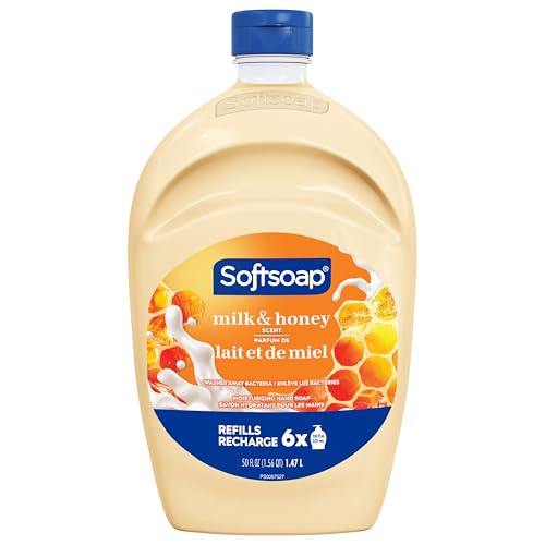 Softsoap Hand Soap Refill, Milk and Honey, Bathroom Hand Soap in Bulk, Premium Scented Liquid Hand Soap, 300 Fluid Ounces Total (50oz bottle, Case of 6 Bottles) - Image 2