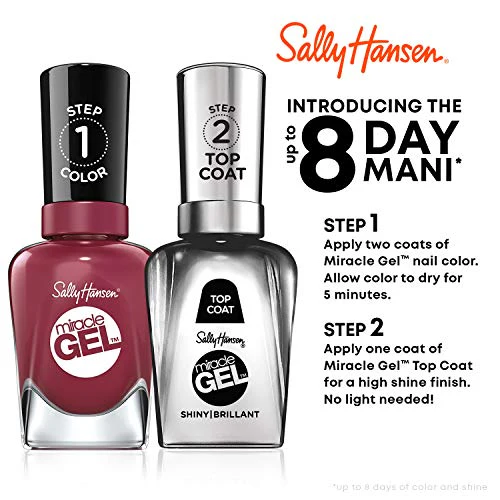 Sally Hansen Miracle Gel Nail Polish, Shade Purplexed #579 (Pack of 2) - Image 2