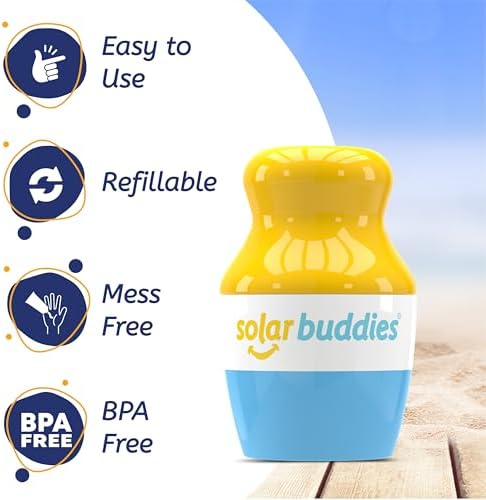 Solar Buddies Sunscreen Applicator - Pink Pack of 3 - BPA-Free Refillable Roll on Sponge Sunscreen, Suncream & Lotion Applicator For Kids, Adults & Families - Holds 3.4fl oz, Perfect Size for Travel - Image 3