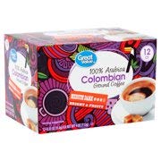Great Value 100% Arabica Colombian Medium Dark Ground Coffee Pods, 0.33 oz, 12 count (Pack of 2) - Image 2