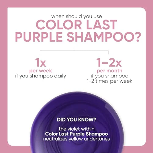 Biolage Color Last Purple Shampoo |Neutralizes Brass & Unwanted Yellow Tones |With Fig & Orchid |For Color Treated Hair |Paraben-Free |Vegan - Image 5