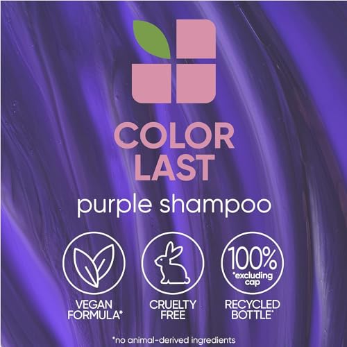 Biolage Color Last Purple Shampoo |Neutralizes Brass & Unwanted Yellow Tones |With Fig & Orchid |For Color Treated Hair |Paraben-Free |Vegan - Image 6
