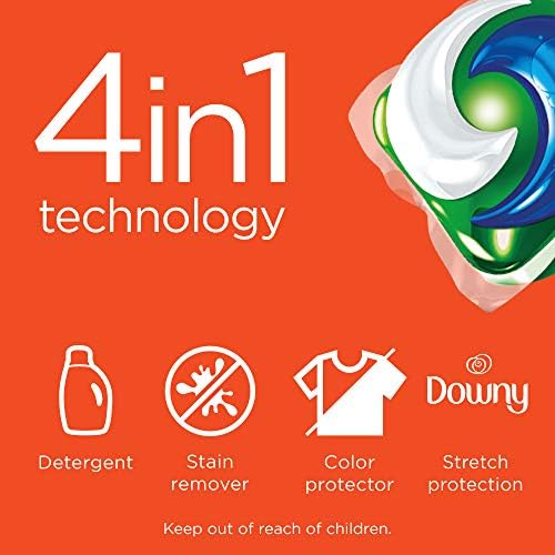 Tide PODS 4 in 1 with Downy, Laundry Detergent Soap PODS, April Fresh Scent, 73 Count, Packaging May Vary - Image 7