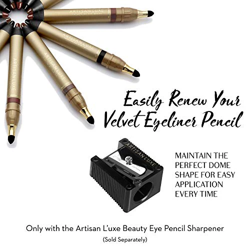 Artisan L'uxe Beauty Velvet Jumbo Eyeliner Pencil - Smokey Eyes in 3 Minutes - Water-Proof, Smudge-Proof, Long-Lasting - Age-Defying Essential Oils - Entice (Shade: Violet) - Image 6