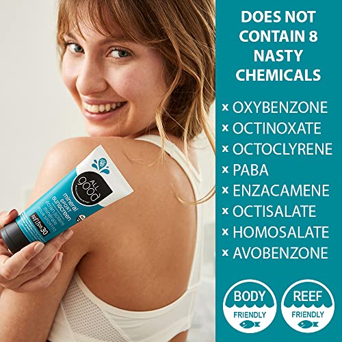All Good Sport Mineral Sunscreen Lotion - Coral Reef Friendly, Water & Sweat Resistant, Face & Body, UVA/UVB Broad Spectrum SPF 30+ (3 oz)(3-Pack) - Image 2