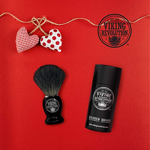 Viking Revolution Badger Hair Shaving Brush- Shave Brush for Wet Shave Using Shaving Cream & Soap- Best Shave of Your Life for Safety Razor, Double Edge Razor, Straight Razor or Shaving Razor - Image 2