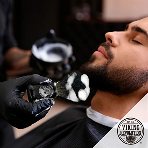 Viking Revolution Badger Hair Shaving Brush- Shave Brush for Wet Shave Using Shaving Cream & Soap- Best Shave of Your Life for Safety Razor, Double Edge Razor, Straight Razor or Shaving Razor - Image 4