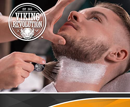 Viking Revolution Badger Hair Shaving Brush- Shave Brush for Wet Shave Using Shaving Cream & Soap- Best Shave of Your Life for Safety Razor, Double Edge Razor, Straight Razor or Shaving Razor - Image 5