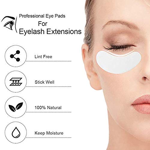Ocim 100 Pairs Gel Pads Lash Extensions,Eye Lash Pads Hydrogel Patches for Eyelash Extension,Pink - Image 2