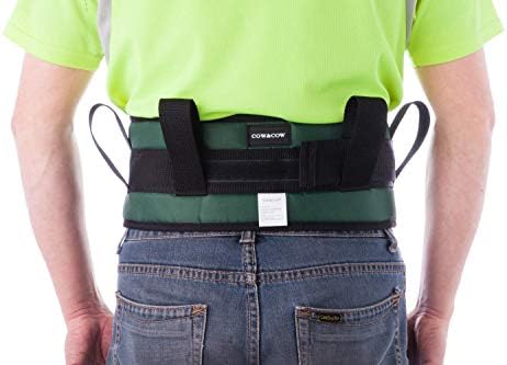 COW&COW Padded Gait Belt with 4 Handles and Quick Release Buckle 5.5 inchs(Black, Large/40inches-60inches) - Image 9