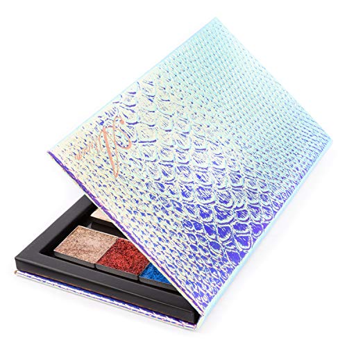 Allwon Magnetic Palette Mermaid Empty Makeup Palette with Mirror and 20Pcs Adhesive Empty Palette Metal Stickers for Eyeshadow Lipstick Blush Powder - Image 6