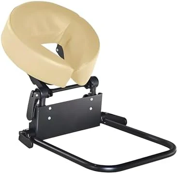 Master Massage Home Use Sleeping Mattress Top Massage Kit-Adjustable Headrest Face Pillow Cradle & Face Cushion Support Bracket, Head Face Rest Support- Eye Surgery Recovery - Cream