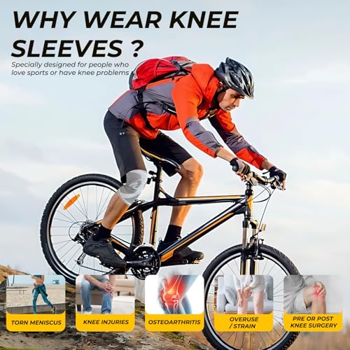 NeoTech Care Knee Support Brace - Breathable - Men, Women, Right or Left (Gray, Size M, 1 Pair) - Image 3