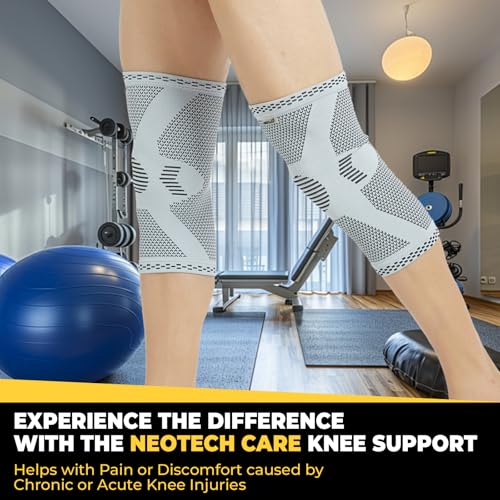 NeoTech Care Knee Support Brace - Breathable - Men, Women, Right or Left (Gray, Size M, 1 Pair) - Image 8
