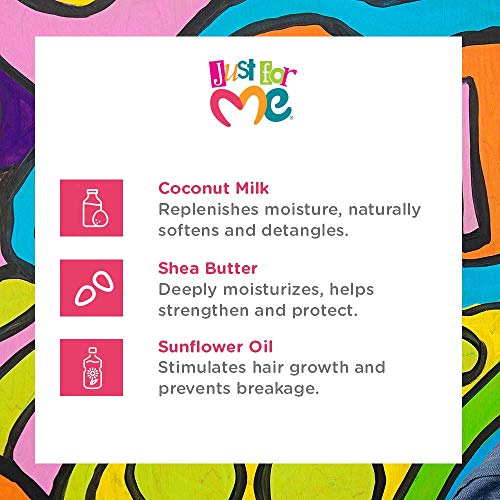 Just For Me Natural Hair Milk Lotion (3 Pack) - Hydrates & Strengthens, Contains Coconut Milk, Shea Butter, Vitamin E, Sunflower Oil, Lightweight Moisture, Reduces Frizz, 10 oz - Image 3
