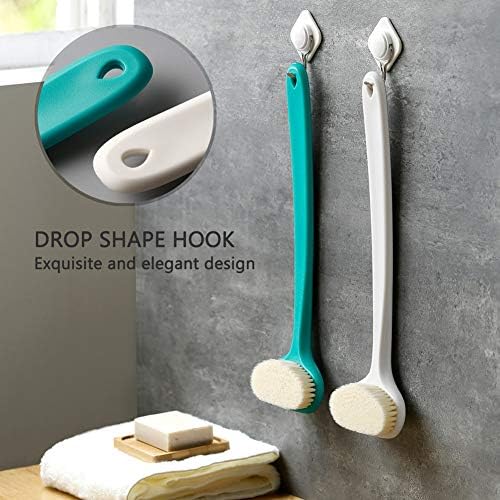 Upgraded Bath Body Brush with Comfy Bristles Long Handle Gentle Exfoliation Improve Skin's Health and Beauty Bath Shower Wet or Dry Brushing Body Brush (14 inch, Green +White) - Image 6