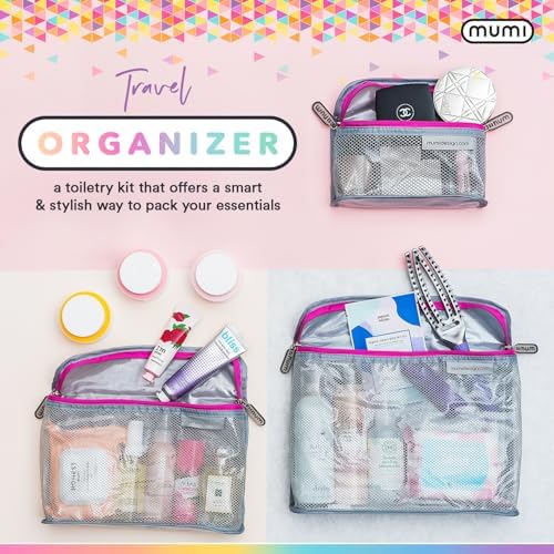 MUMI Travel Toiletry Bag Set 3 Water-Resistant Bags for Toiletries, Makeup, Shaving Essentials, Portable Organizer for Men & Women, Perfect for Travel Essentials - Image 2