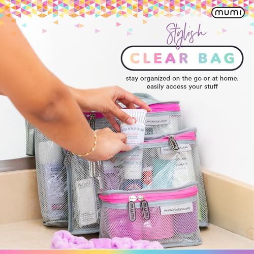 MUMI Travel Toiletry Bag Set 3 Water-Resistant Bags for Toiletries, Makeup, Shaving Essentials, Portable Organizer for Men & Women, Perfect for Travel Essentials - Image 5