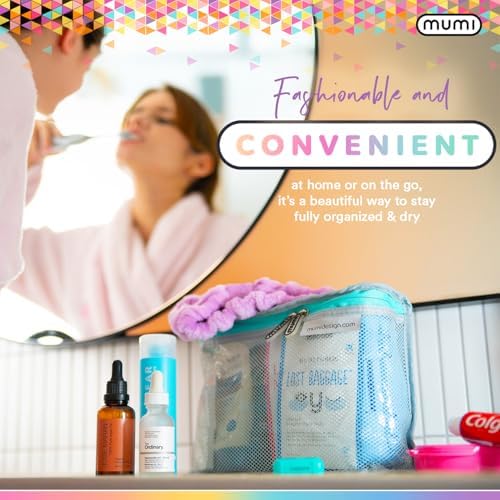 MUMI Travel Toiletry Bag Set 3 Water-Resistant Bags for Toiletries, Makeup, Shaving Essentials, Portable Organizer for Men & Women, Perfect for Travel Essentials - Image 7