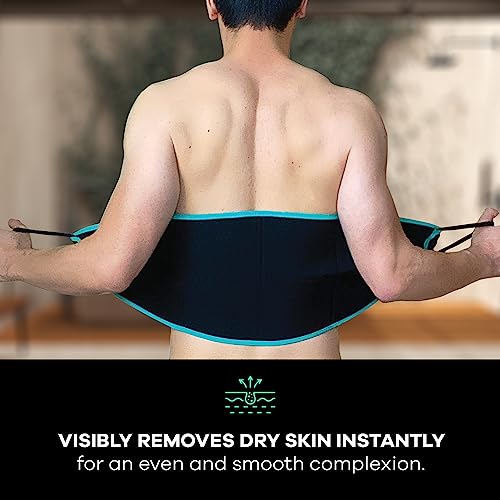 Dermasuri Deep Exfoliating Back Scrubber -Bath & Shower Back Scrub - Body Exfoliator Scraper Tool - Valentine's Gift for Her or Him - Deep Exfoliation Body Cleaner for Shower, 27" Long, 8" Wide - Image 2