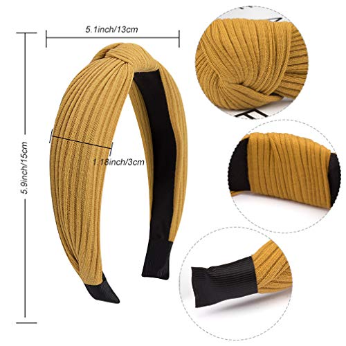 Womens Boho Headbands 12 Pack VELSCRUN Knotted Elastic Turban Bandeau Wide Hair Bands/Accessories for Washing Face - Image 2