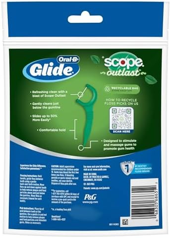 Oral-B Complete Glide Dental Floss Picks Plus Scope Outlast, Long Lasting Mint, 75 Dental Floss Picks, Pack of 6 | ?? Exclusive - Image 7