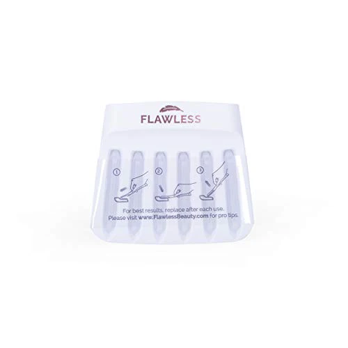 Finishing Touch Flawless Dermaplane Glo Lighted Facial Exfoliator - Non-Vibrating and Includes 6 Replacement Heads, White/Rose Gold - Image 7