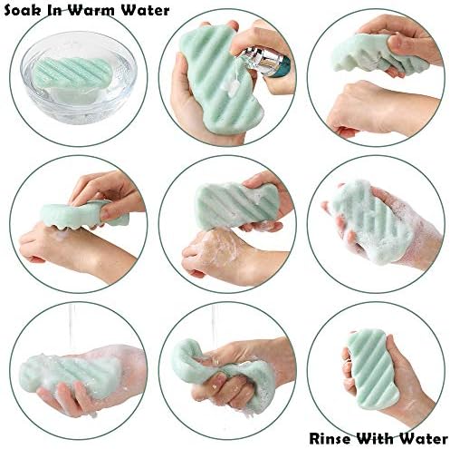 3 Pcs Konjac Bath Sponge for Kids, Babys, Infant, Toddler, 100% All Natural KONJAC Shower Body Sponges, 3 Colors and Extra Large Size, Safe for Oily, Dry, Combination or Sensitive Skin - Image 4