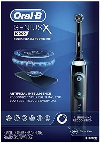 Oral-B GENIUS X Electric Toothbrush with 3 Oral-B Replacement Brush Heads and Toothbrush Case, Black - Image 2