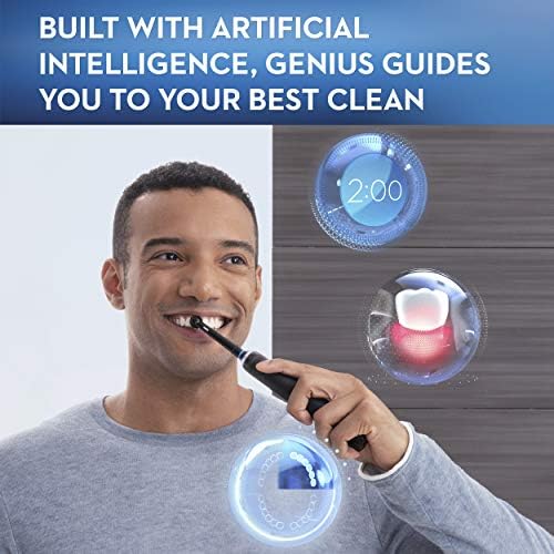 Oral-B GENIUS X Electric Toothbrush with 3 Oral-B Replacement Brush Heads and Toothbrush Case, Black - Image 3