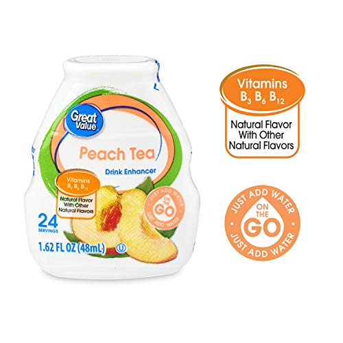 Great Value Liquid Flavor Enhancer Tea Selection - Southern Sweet tea, Peach, Raspberry-Black Tea. Sugar-Free, t. 6 Bottles 1.62 oz each - Image 3