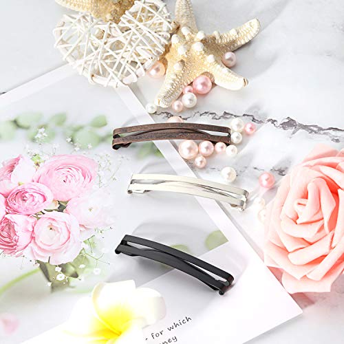 30 Pieces Hair Clip, Open Center Domed Metal Barrettes, Assorted Colors (Black, Brown, Silver), Universal Size, Lightweight, Durable, for Girls and Women - Image 5
