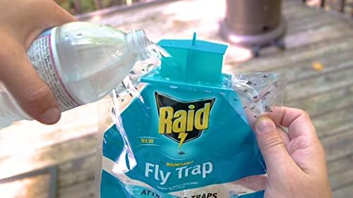 Raid Fly Trap (2-Pack), Outdoor Fly Trap, Disposable Fly Trap Bag, House Fly Trap with Food-Based Attractant, Hanging Fly Bag, 2 Home Fly Trap Bags, Outside Fly Control for Home, Hanging Fly Bait Bags - Image 5