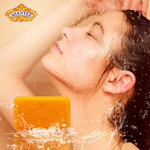 ASANTEE PAPAYA & HONEY Soap Bars with Vitamin C,E and Q10 Skin Cleansing 4.40 Oz (Pack of 3) - Image 5