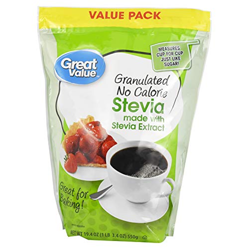 Great Value Granulated No Calorie Stevia Sweetener, 19.4oz Resealable Pouch (Pack of 2) - Image 3