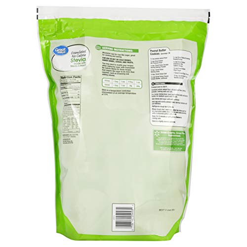 Great Value Granulated No Calorie Stevia Sweetener, 19.4oz Resealable Pouch (Pack of 2) - Image 4