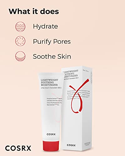 COSRX AC Collection Lightweight Soothing Moisturizer, 80ml / 2.70 fl.oz | Aloe Vera Leaves Extract 71.2% | Animal Testing Free, Paraben Free - Image 2