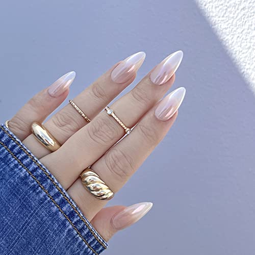Daily Charme Magic White Nail Chrome Powder (White) 1g, Pearlescent Nail Chrome Powder, Glazed Donut, Nail Art Decoration, Home DIY/Nail Salon Manicure - Image 2