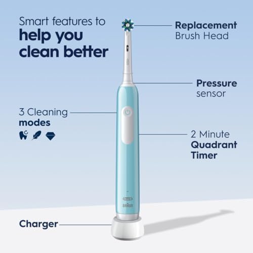 Oral-B Pro 1000 CrossAction Electric Toothbrush, Green - Image 4