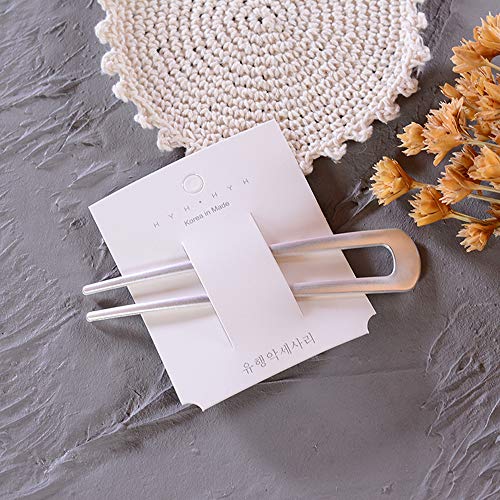 [4 Pack] Benefree U-Shape Hairpins, Bride Hair Accessories Hair Pins Clip Vintage Hair Stick,Hairstyle Chignon for Women Girls (Silver and Gold) - Image 4