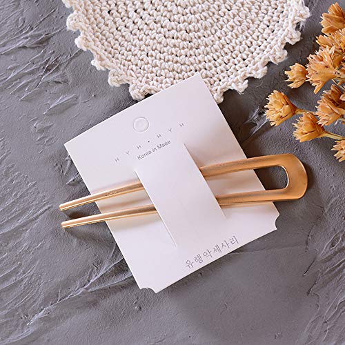 [4 Pack] Benefree U-Shape Hairpins, Bride Hair Accessories Hair Pins Clip Vintage Hair Stick,Hairstyle Chignon for Women Girls (Silver and Gold) - Image 5