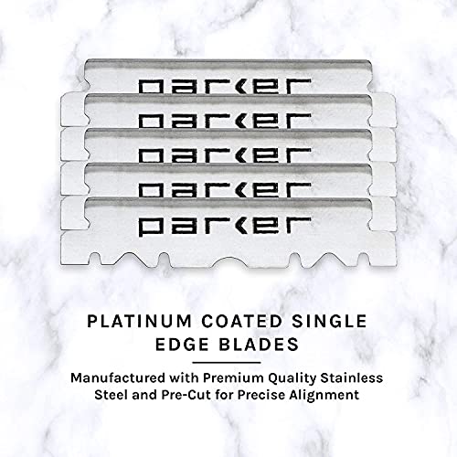 Parker Premium Platinum 1/2 Blades, 200 Count **, For Professional Barber Razors, Shavette Razors and Disposable Blade Straight Razors that accept Half of a Double Edge Razor Blade - Image 2