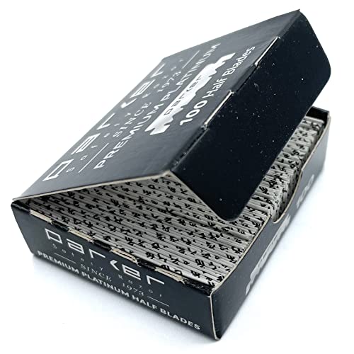 Parker Premium Platinum 1/2 Blades, 200 Count **, For Professional Barber Razors, Shavette Razors and Disposable Blade Straight Razors that accept Half of a Double Edge Razor Blade - Image 3