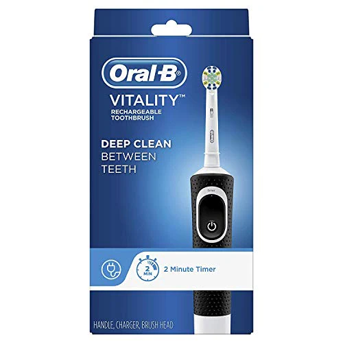 Oral-B Vitality FlossAction Electric Toothbrush with Replacement Brush Head, Black - Image 2
