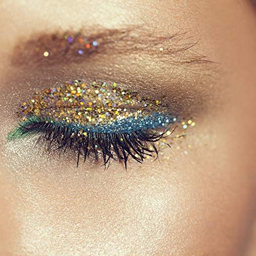 Hemway Eco Friendly Biodegradable Glitter 100g / 3.5oz Bio Cosmetic Safe Sparkle Vegan for Face, Eyeshadow, Body, Hair, Nail and Festival Makeup - Super Chunky (1/8" 0.125" 3mm) - Black Holographic - Image 5
